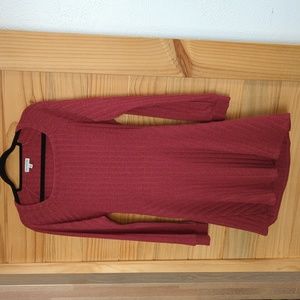 Earthbound Marsala Ribbed Dress Sz XL
